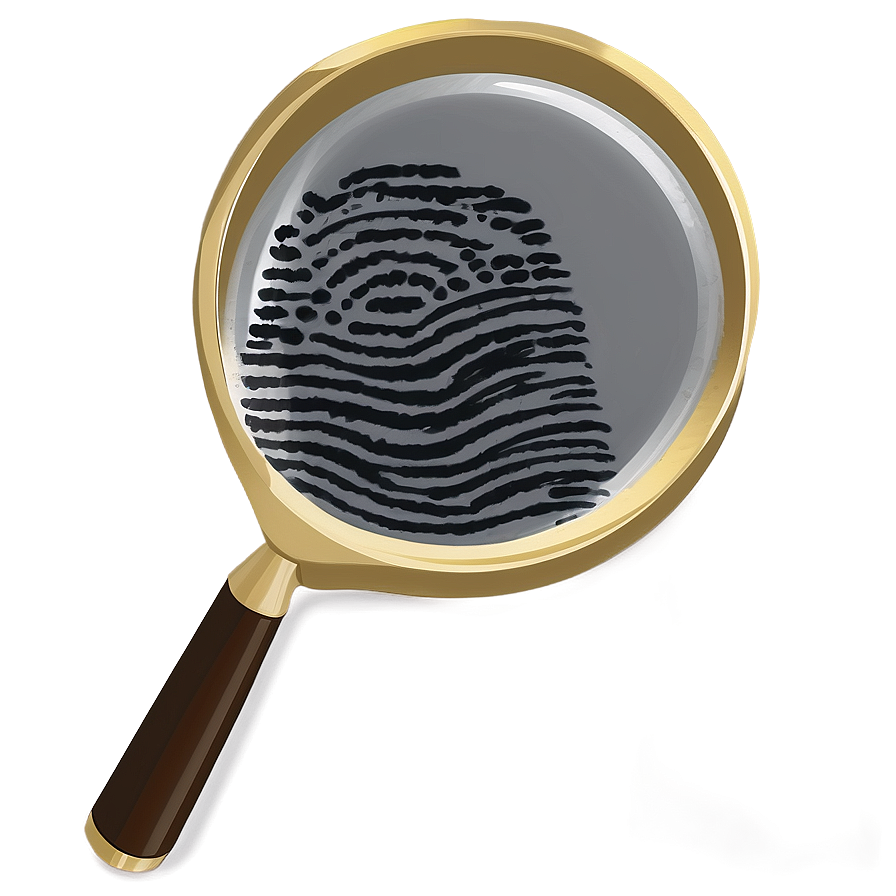 Fingerprint Under Magnifying Glass Png Xrc39