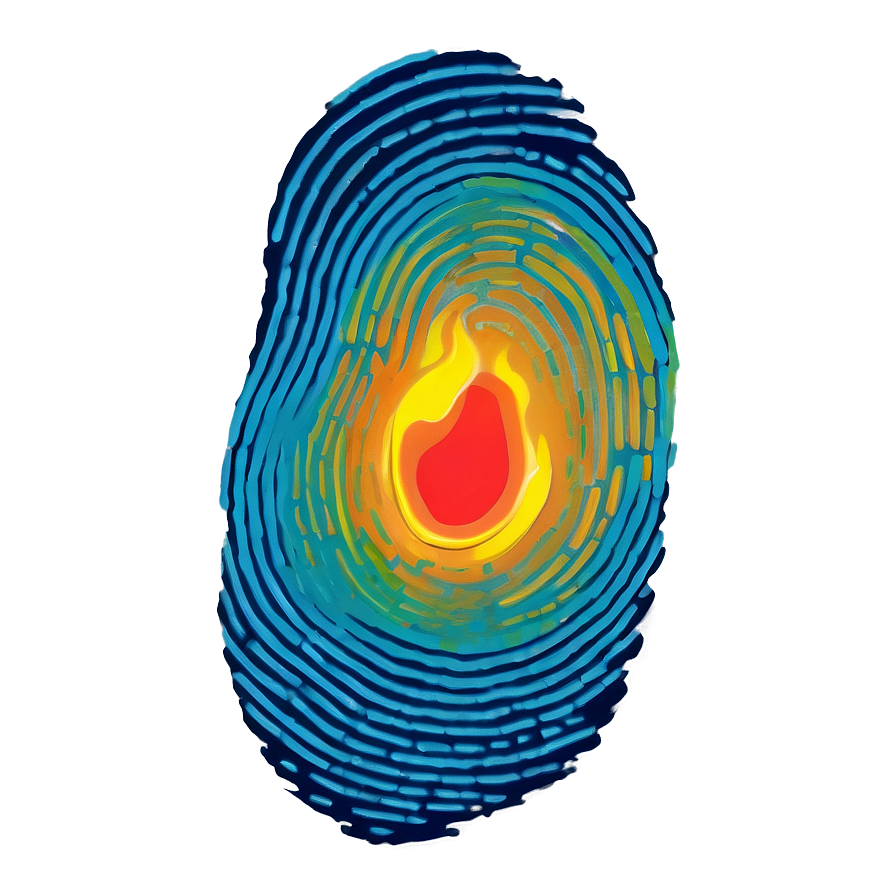 Fingerprint With Fire Effect Png 21