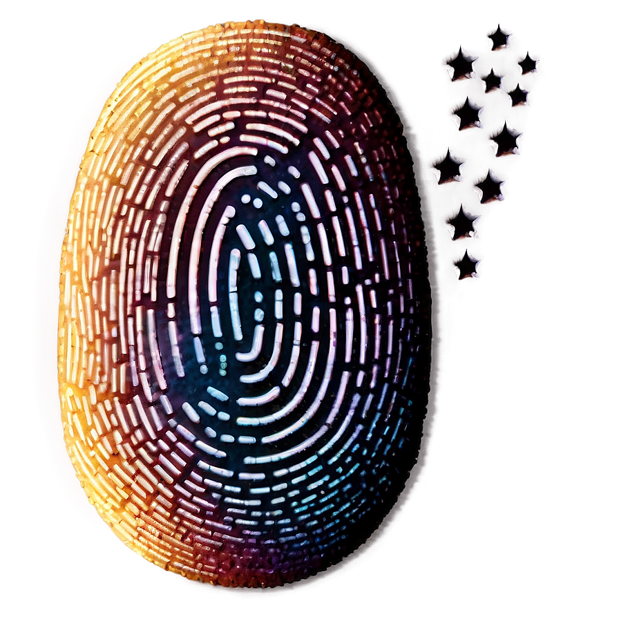 Fingerprint With Stars Background Png Qvi71