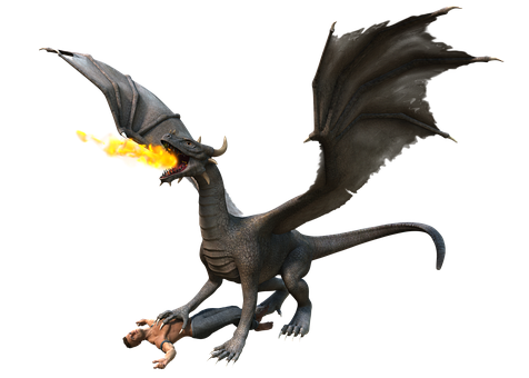 Fire Breathing Dragonand Man