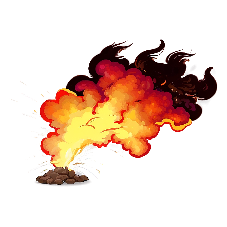 Fire Explosion Cartoon Png Dxp61