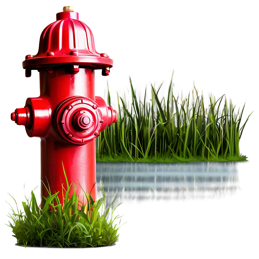 Fire Hydrant In Grass Png Kft