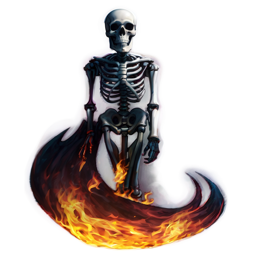 Fire Skeleton Png 05032024