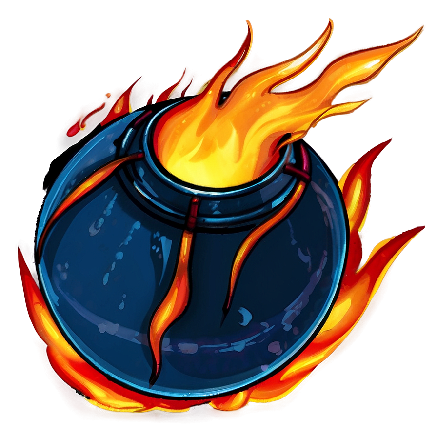 Fireball Cartoon Art Png Qtf