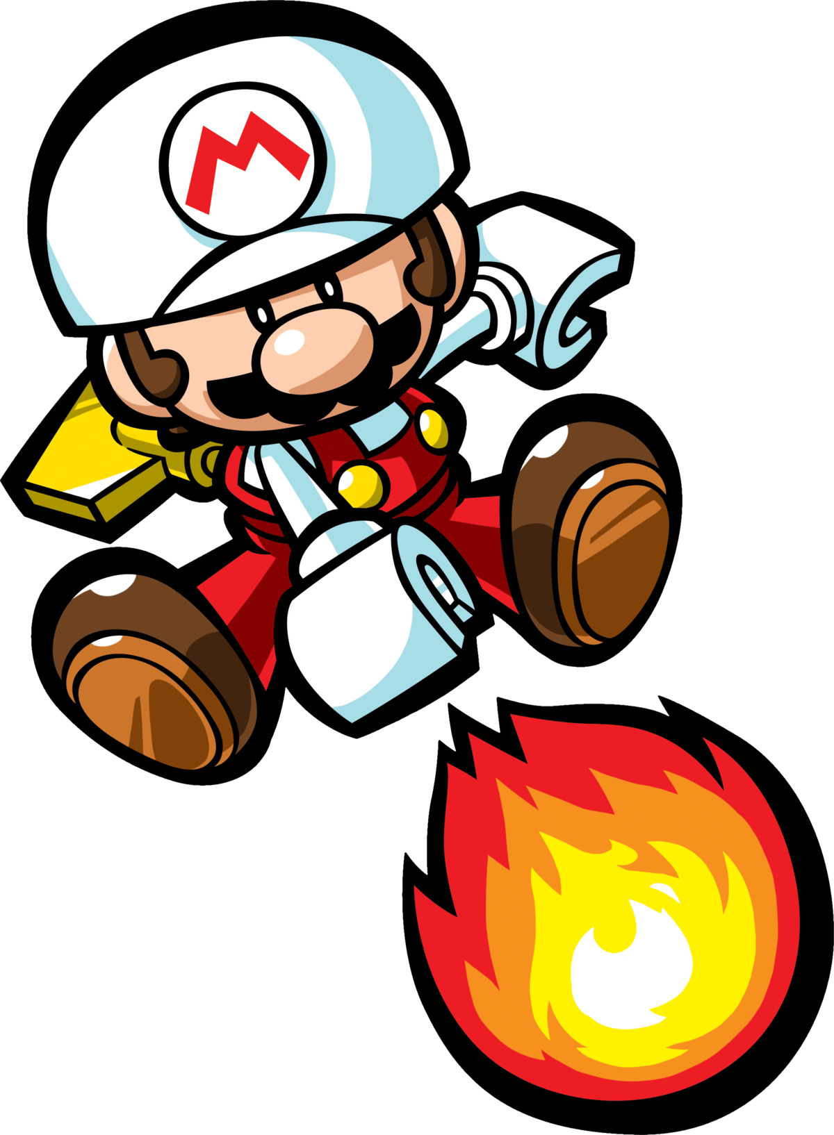 Fireball Throwing Mario Artwork