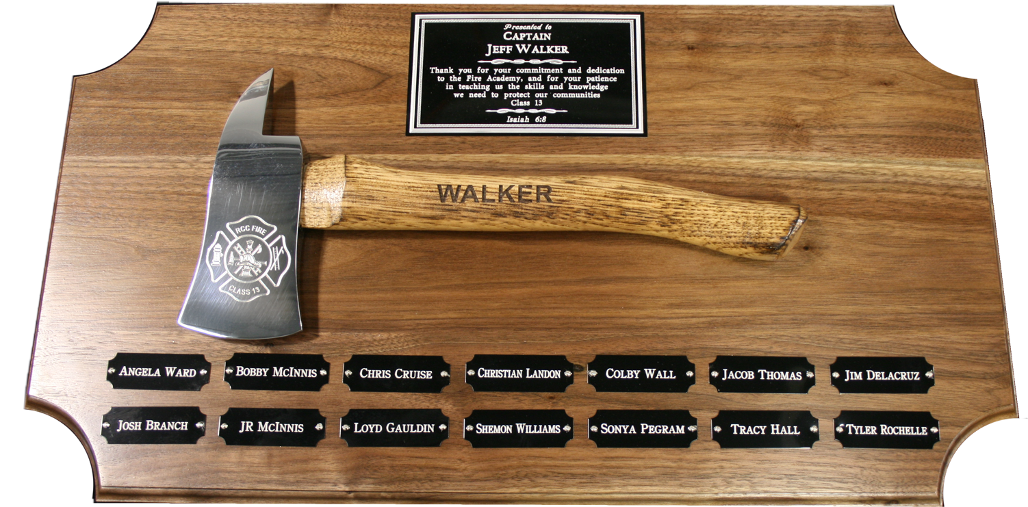 Firefighter Axe Award Plaque