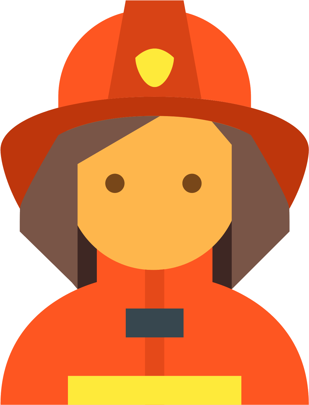 Firefighter Icon Portrait