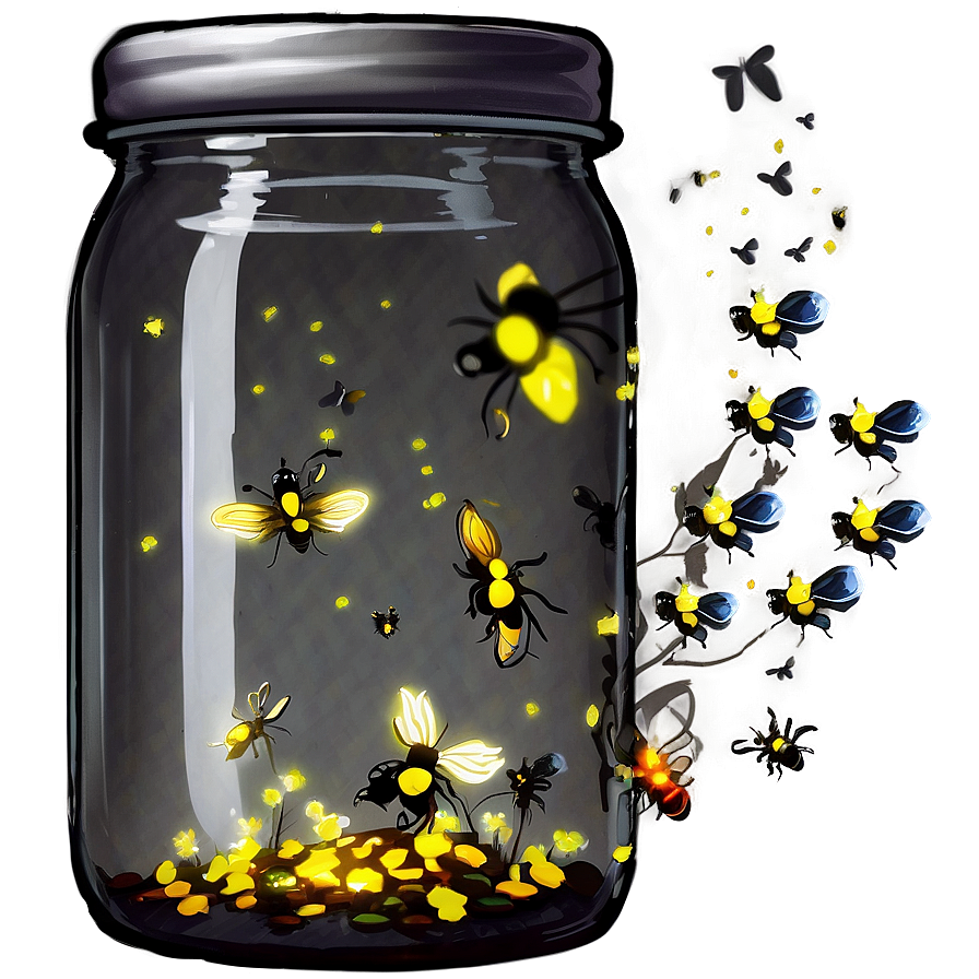 Fireflies In A Jar Png Bfq