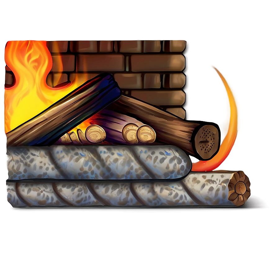 Fireplace Emoji Art Png Ako77