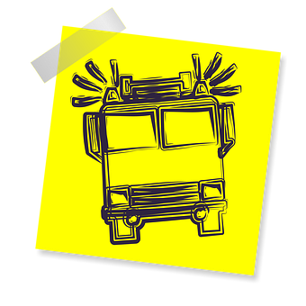 Firetruck Sketchon Yellow Background