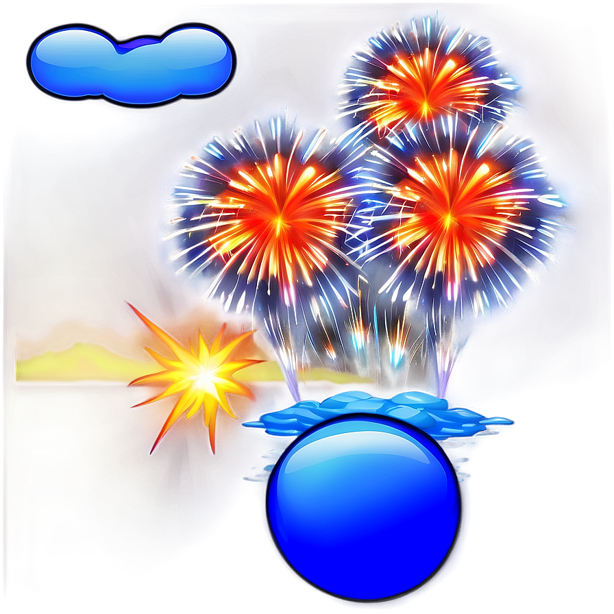 Fireworks Over Water Png 57