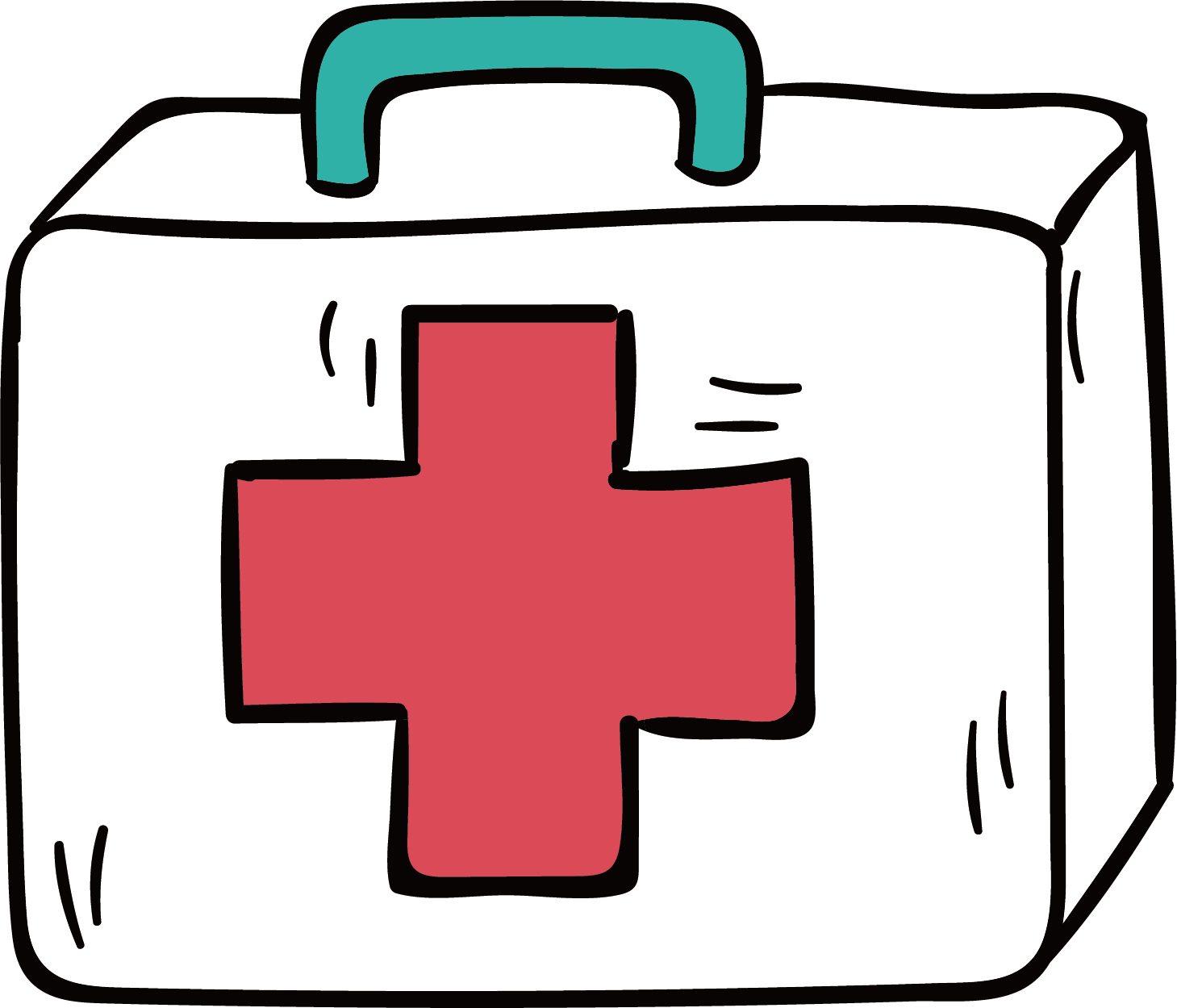 First Aid Kit Cartoon Illustration