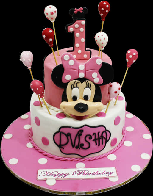 First Birthday Minnie Mouse Cake