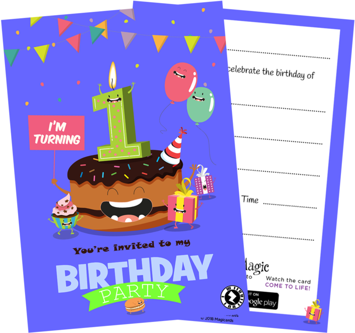 First Birthday Party Invitation Card