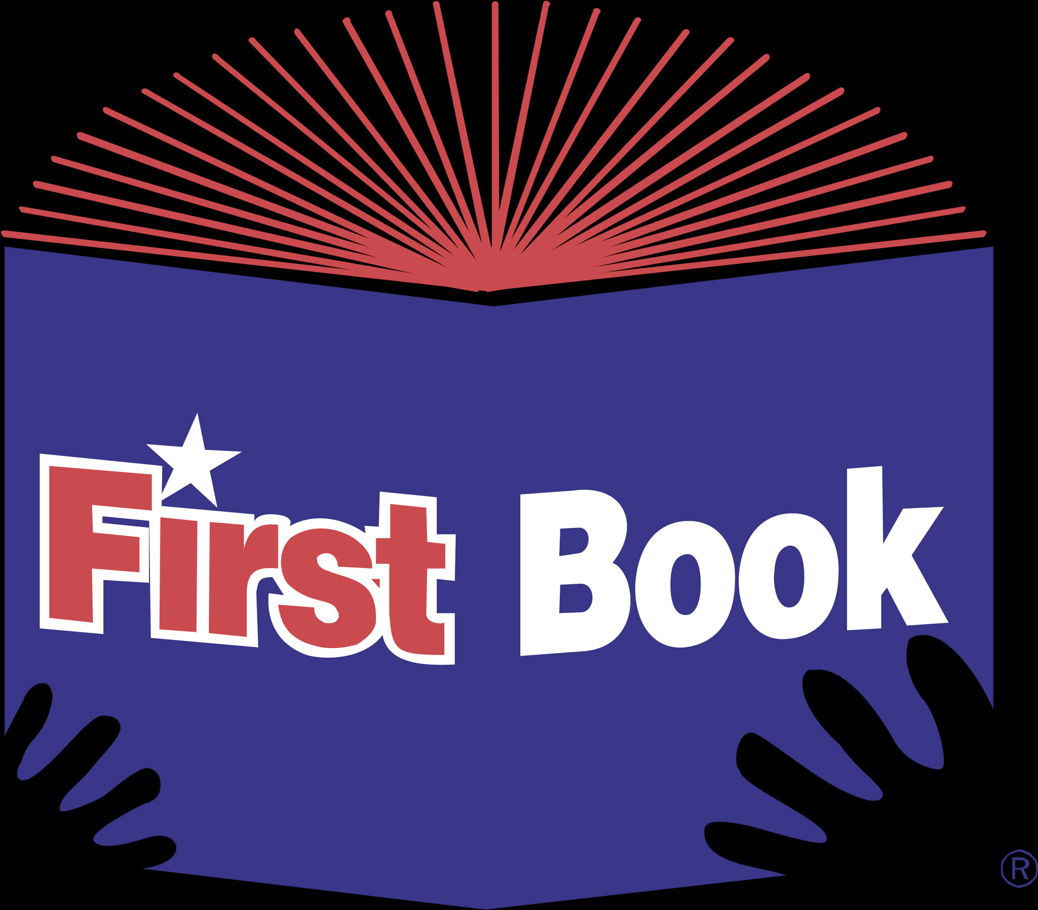 First Book Logowith Open Bookand Hands