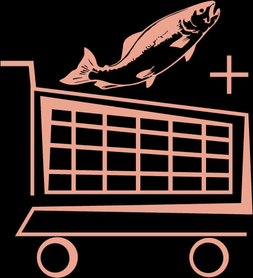 Fish Plus Shopping Cart Icon