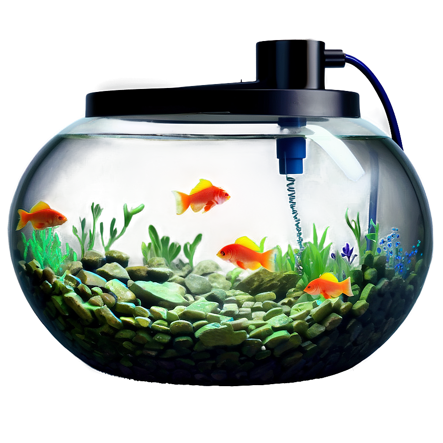 Fishbowl With Air Pump Png Fjl75