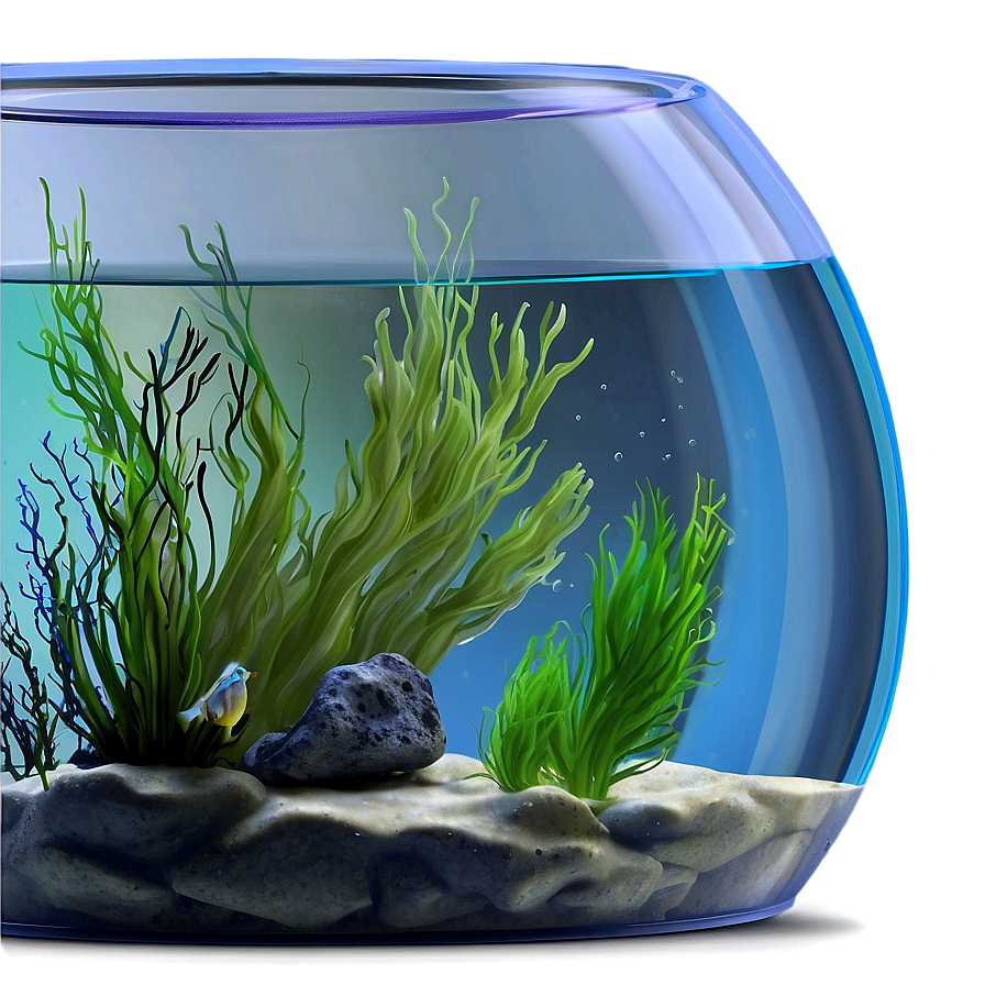 Fishbowl With Algae Png 06212024