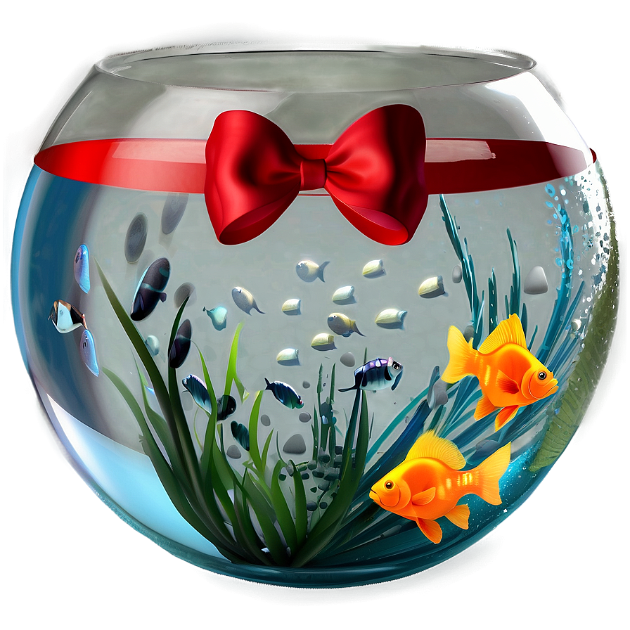 Fishbowl With Decoration Png 30