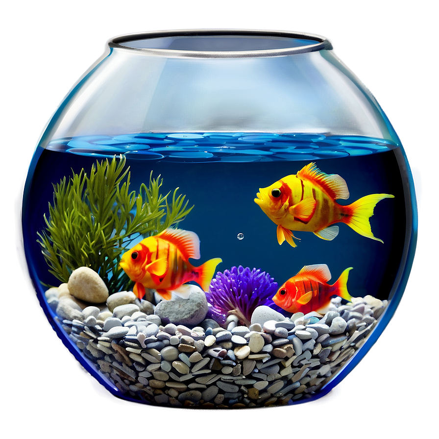 Fishbowl With Pebbles Png 95