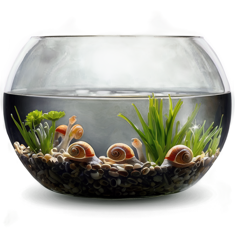 Fishbowl With Snails Png 71