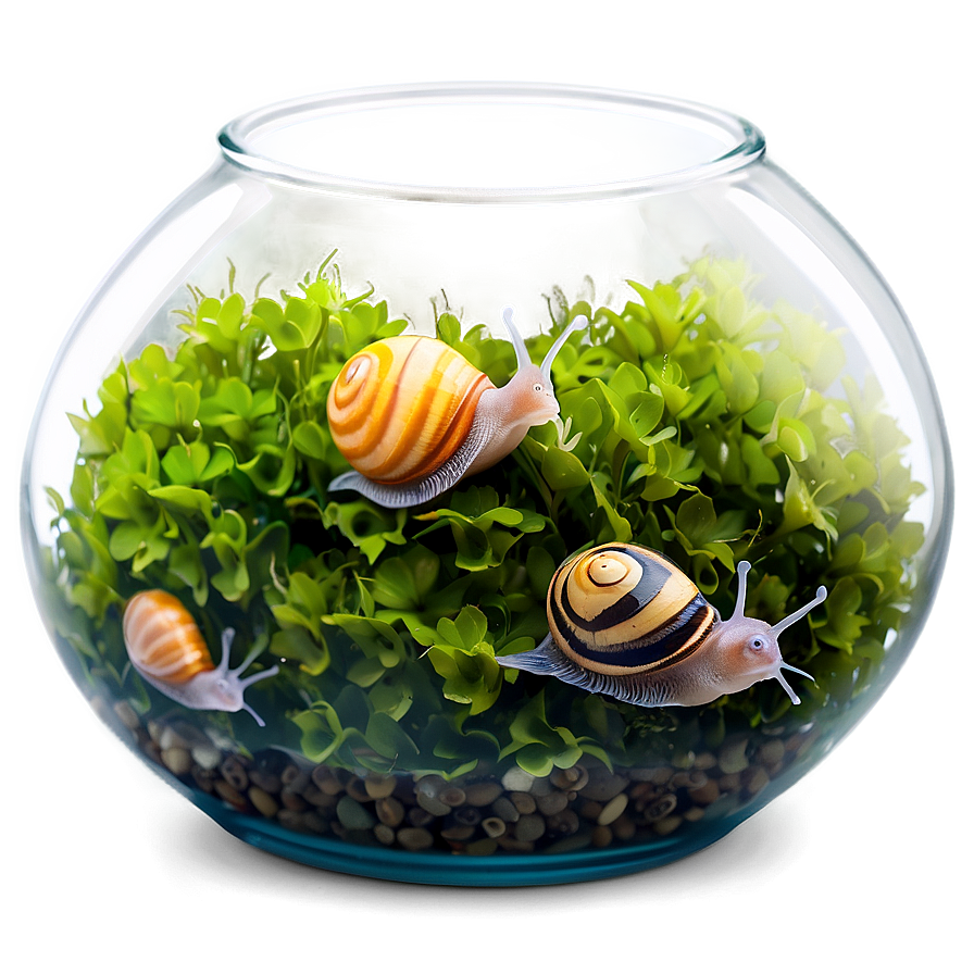 Fishbowl With Snails Png Bvg37