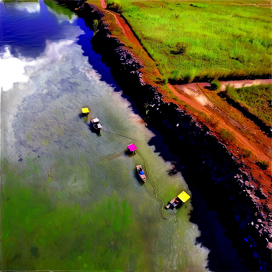 Fishing Spot Near Rural Dam Png Kwu43