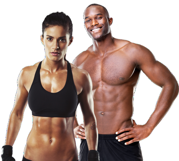 Fit Couple Posingfor Fitness Advertisement