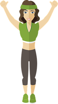 Fitness Instructor Cartoon Character