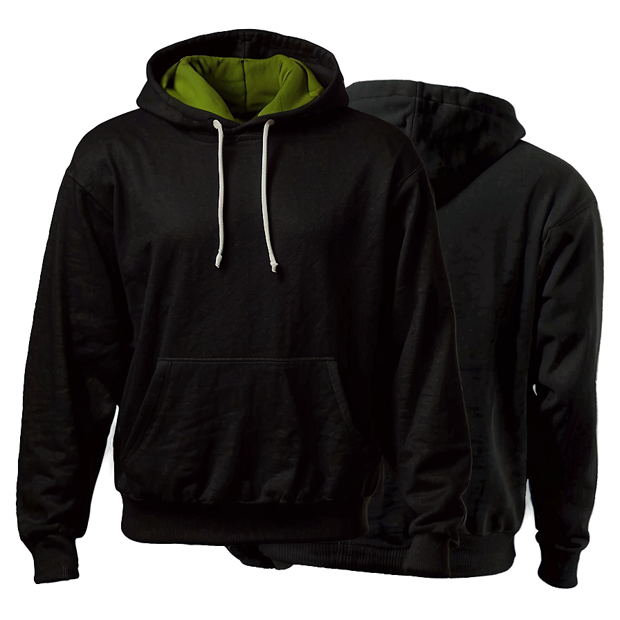 Fitted Black Hoodie Png 05252024