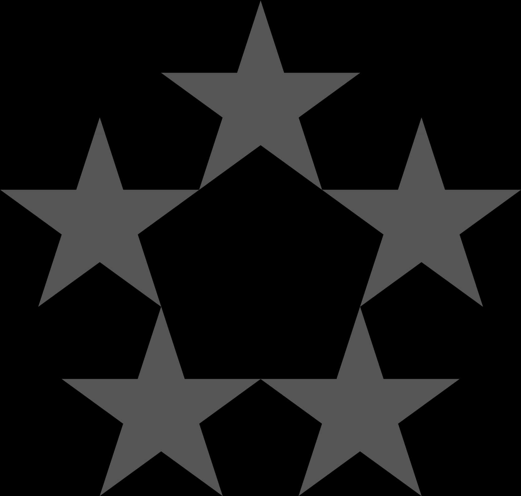 Five Black Stars Graphic