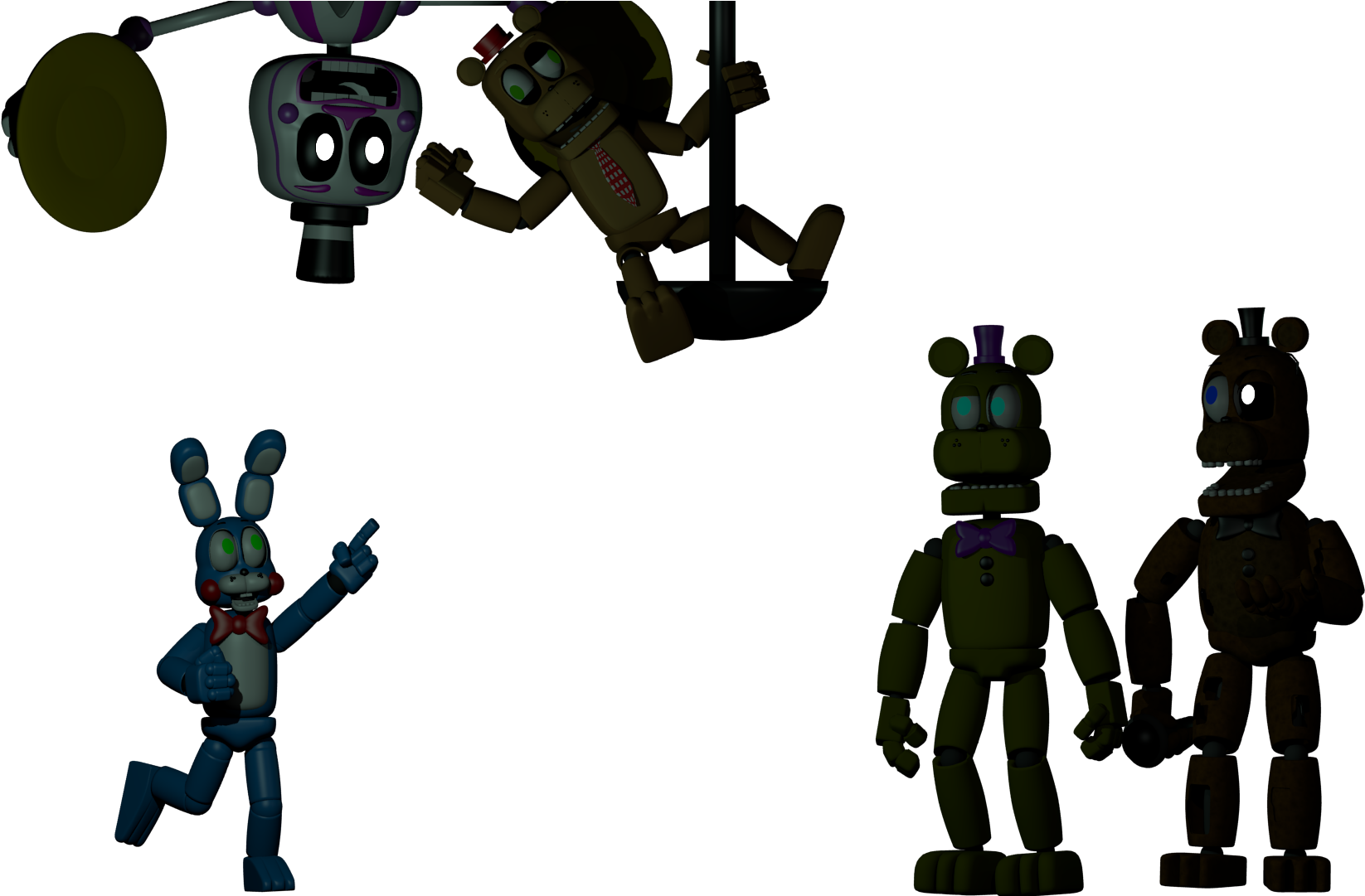 Five Nights At Freddys Animated Characters