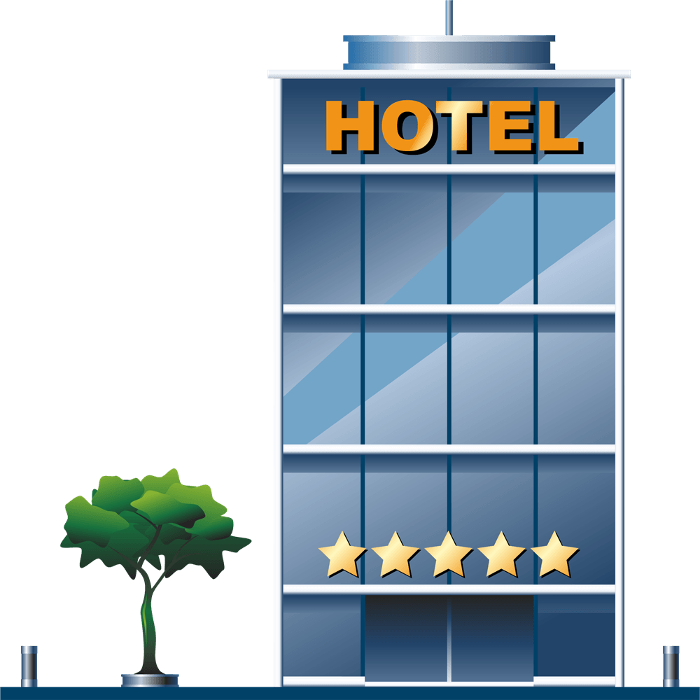 Five Star Hotel Facade Illustration