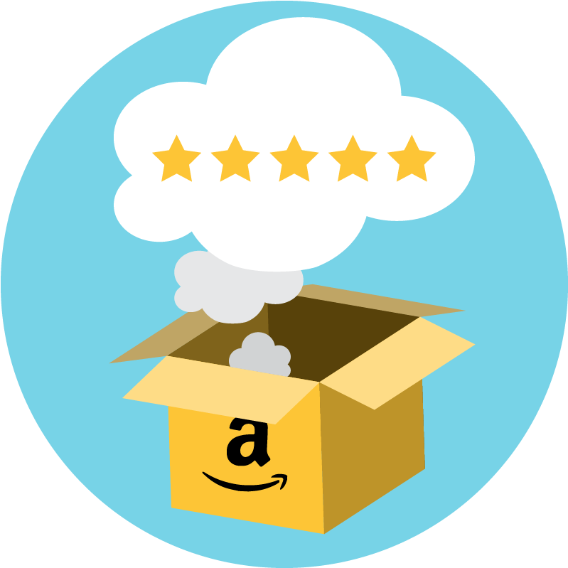 Five Star Rating Amazon Box