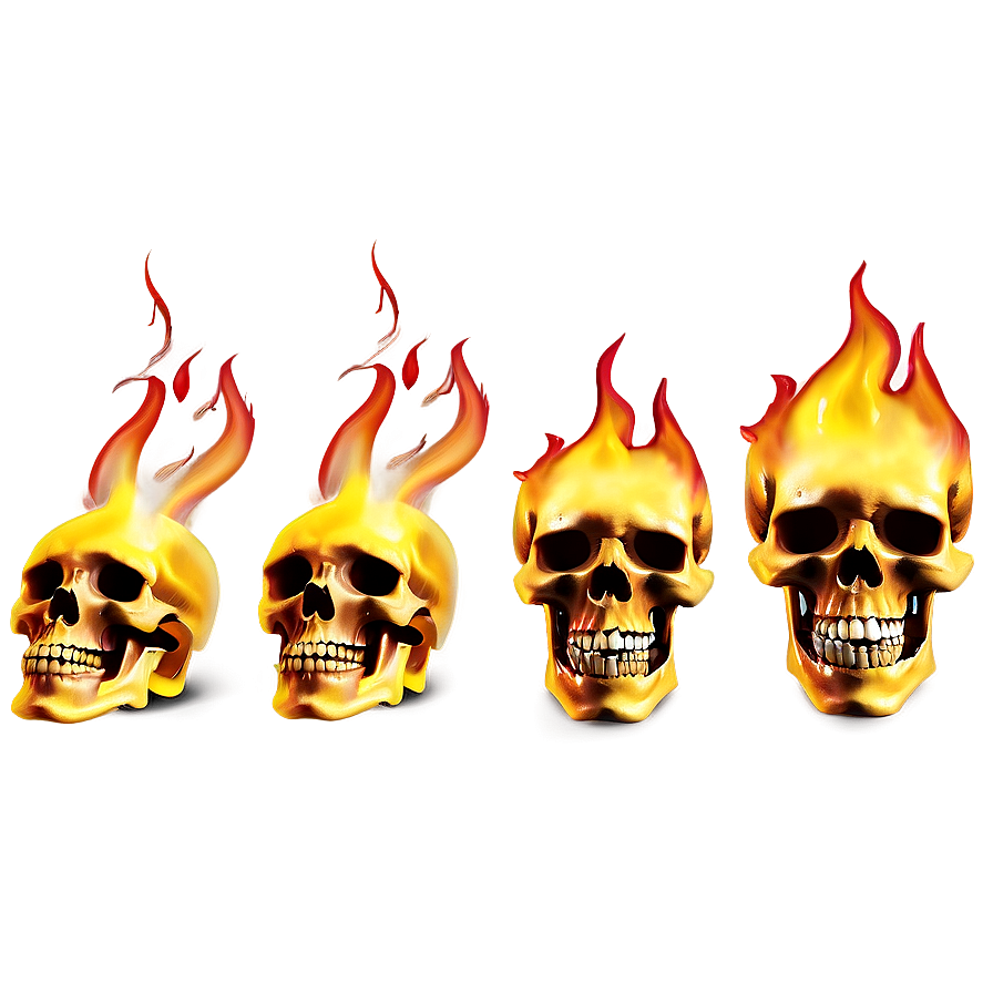 Flames And Skulls Png Ksq