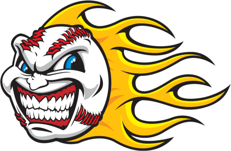 Flaming_ Baseball_ Mascot_ Vector