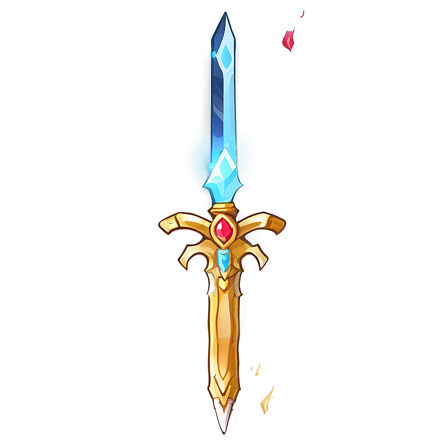 Flaming Diamond Sword Png 05252024