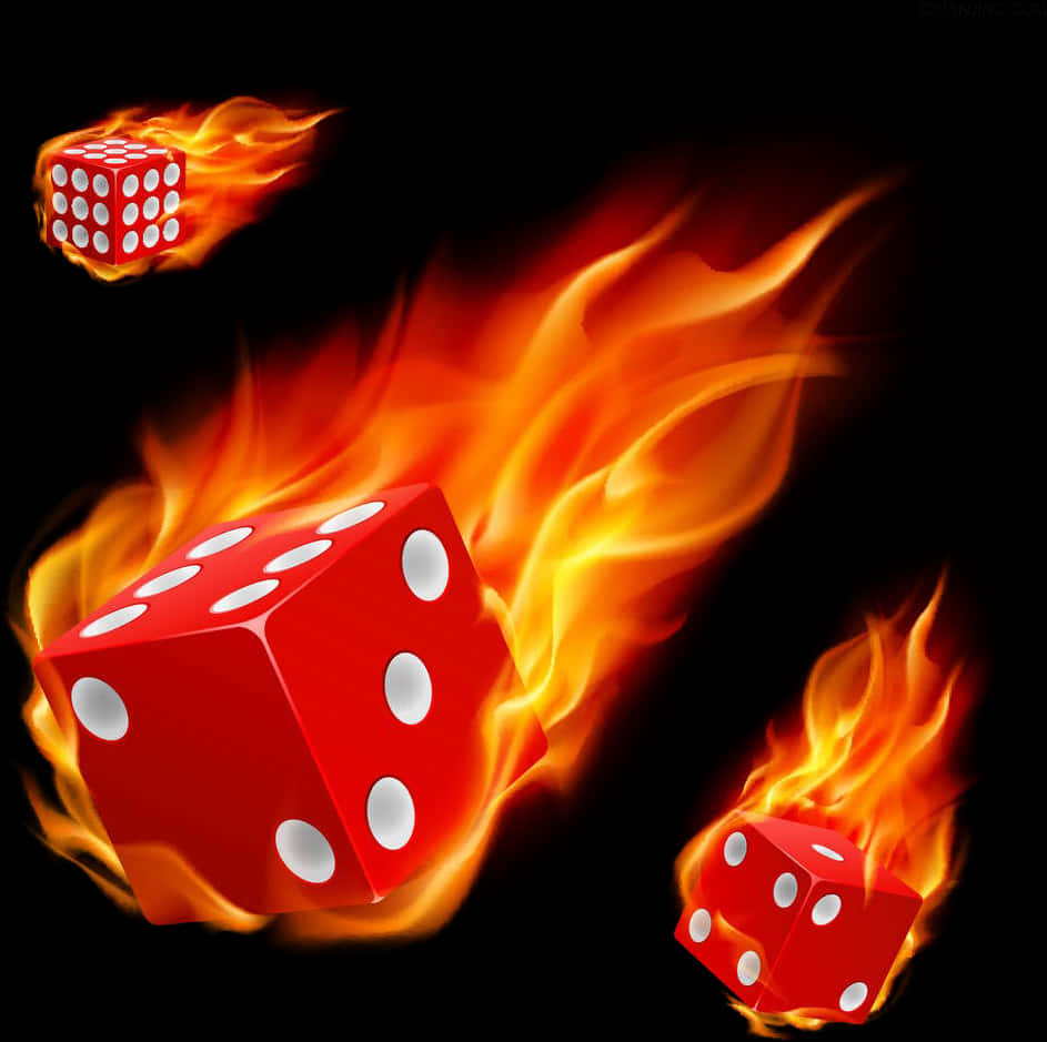 Flaming Dice Artwork