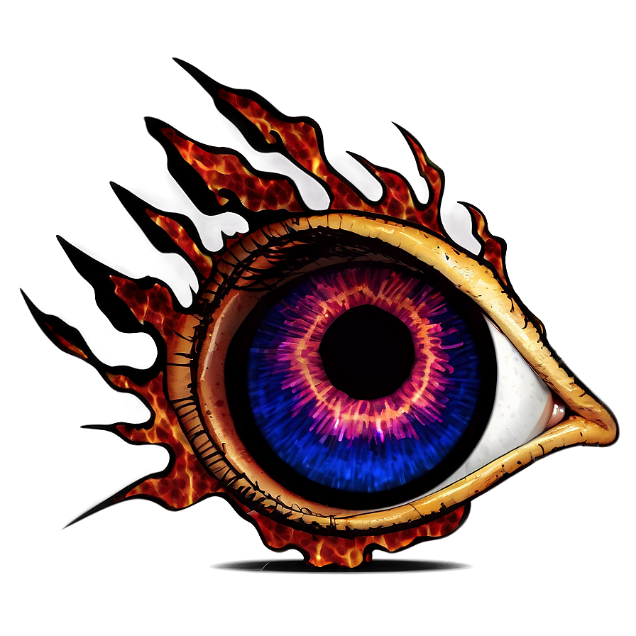 Flaming Eyeball Png Nrb