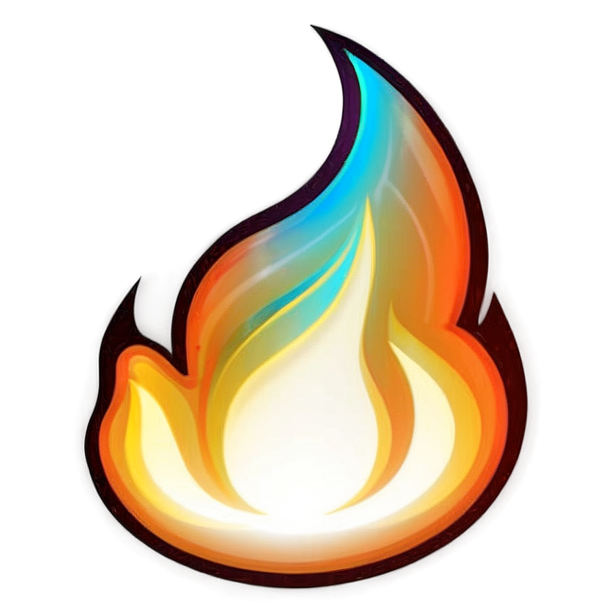Flaming Fire Emoji Design Png 05042024