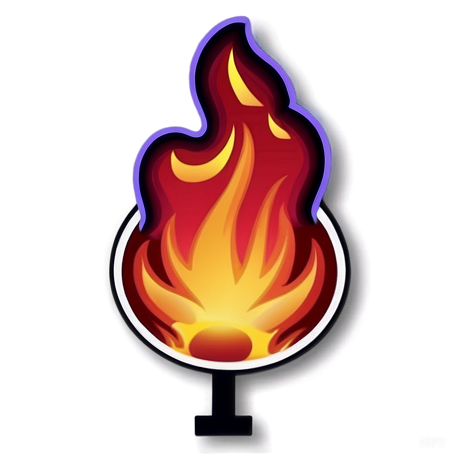 Flaming Fire Emoji Design Png Gvd19