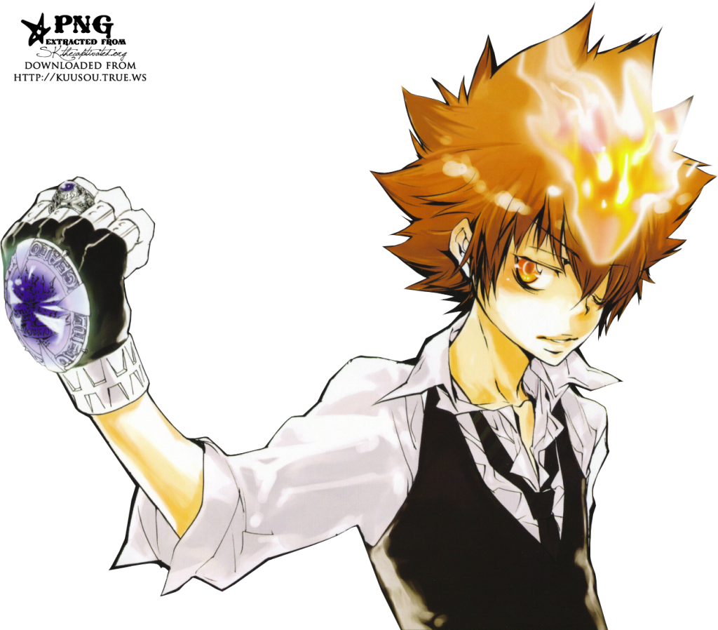 Flaming Hair Anime Character With Watch