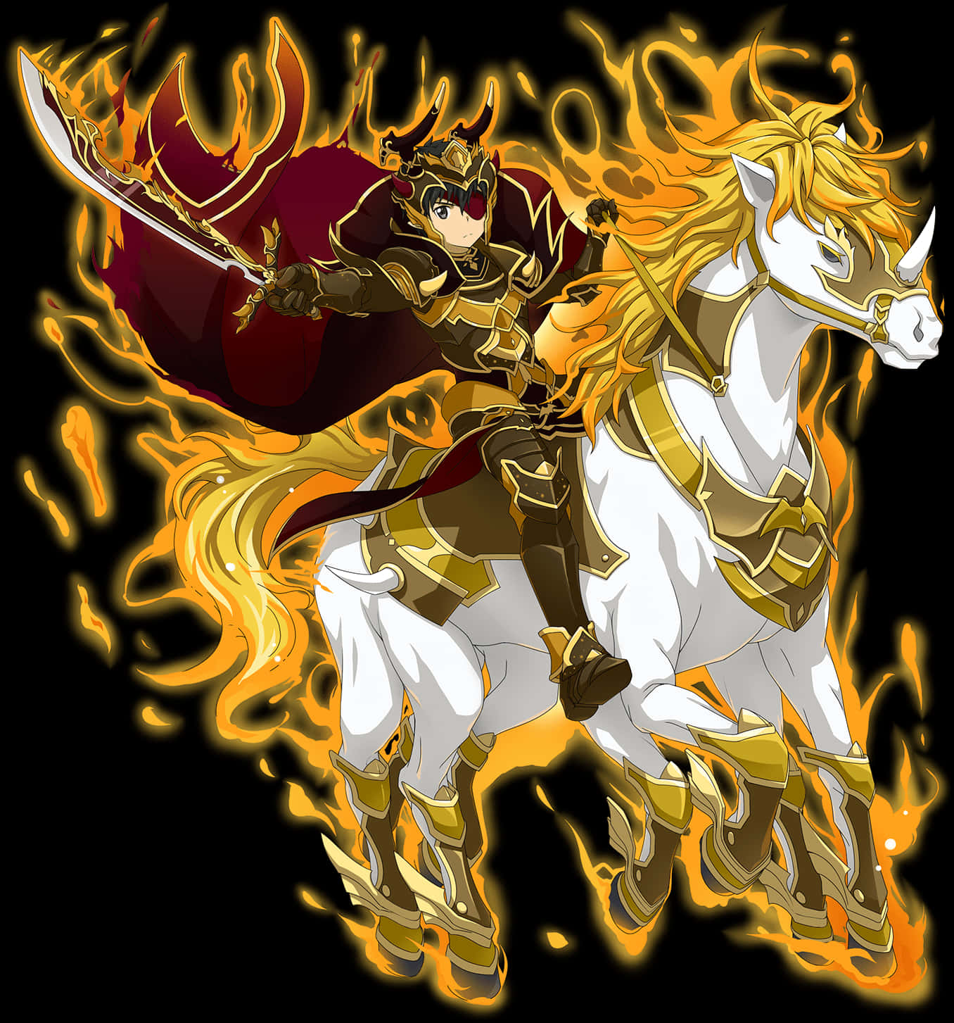 Flaming Knight Rider Artwork