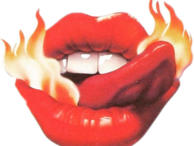 Flaming Lipsand Tongue Graphic