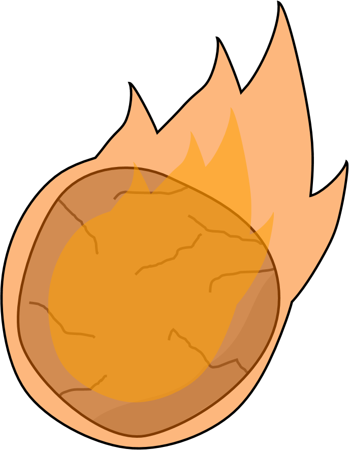 Flaming Meteor Cartoon Vector