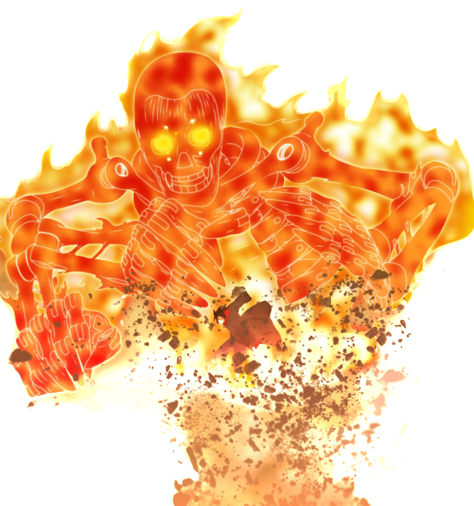 Flaming Skeleton Artwork