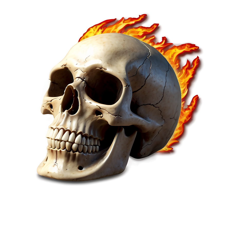 Flaming Skull Spectacle Png 06252024