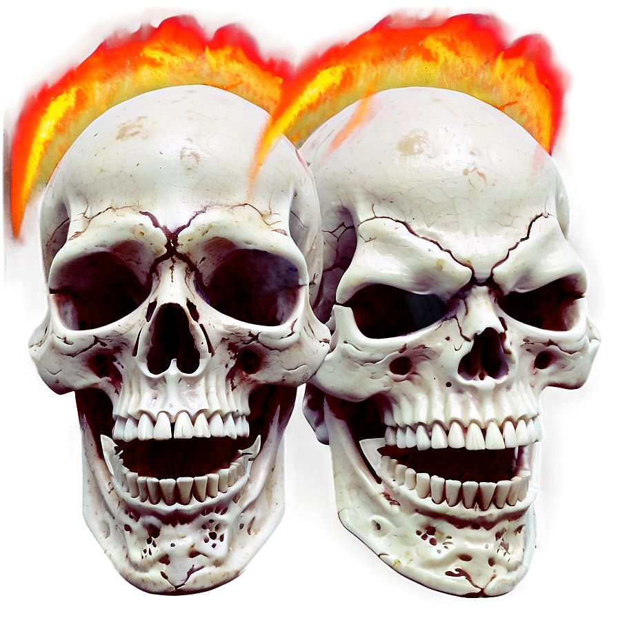 Flaming Skull Spectacle Png 06252024