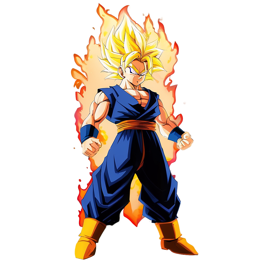 Flaming Super Saiyan Hair Png Khv6