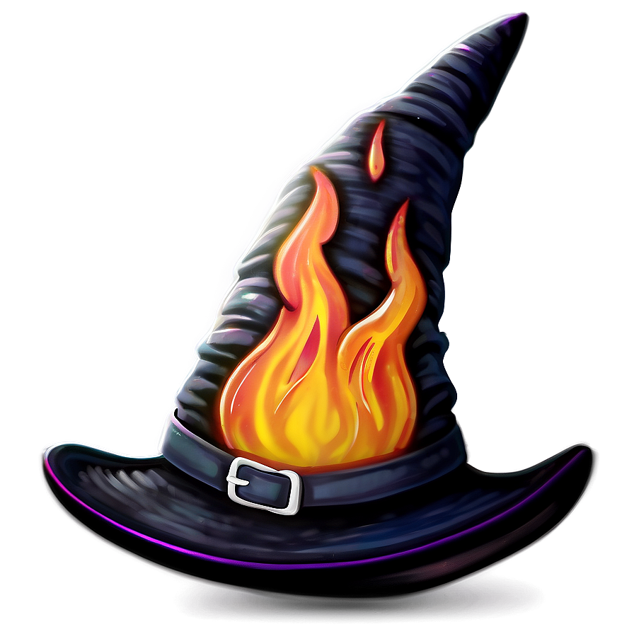 Flaming Witches Hat Png Viv